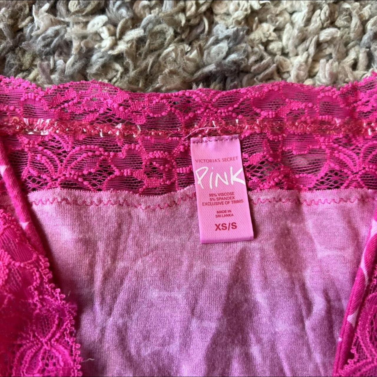 Y2K Victoria’s Secret PINK Polka Dot Lace Cami... - Depop