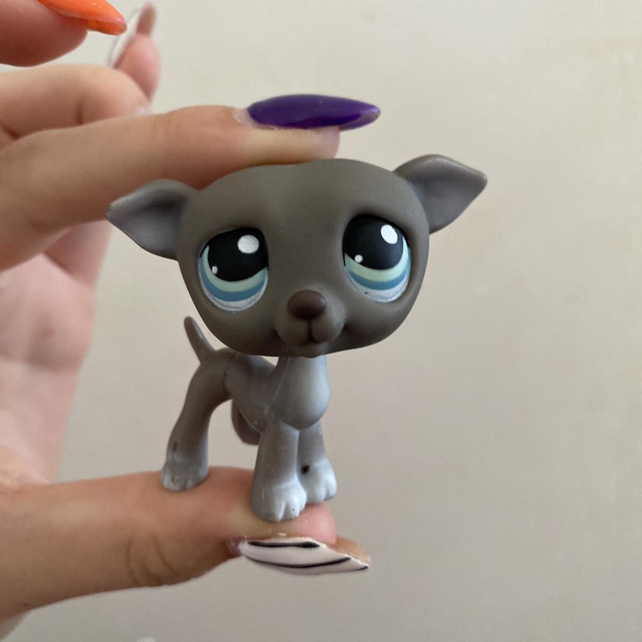 Littlest Pet Shop Gray GREYHOUND 319 Dog Grey