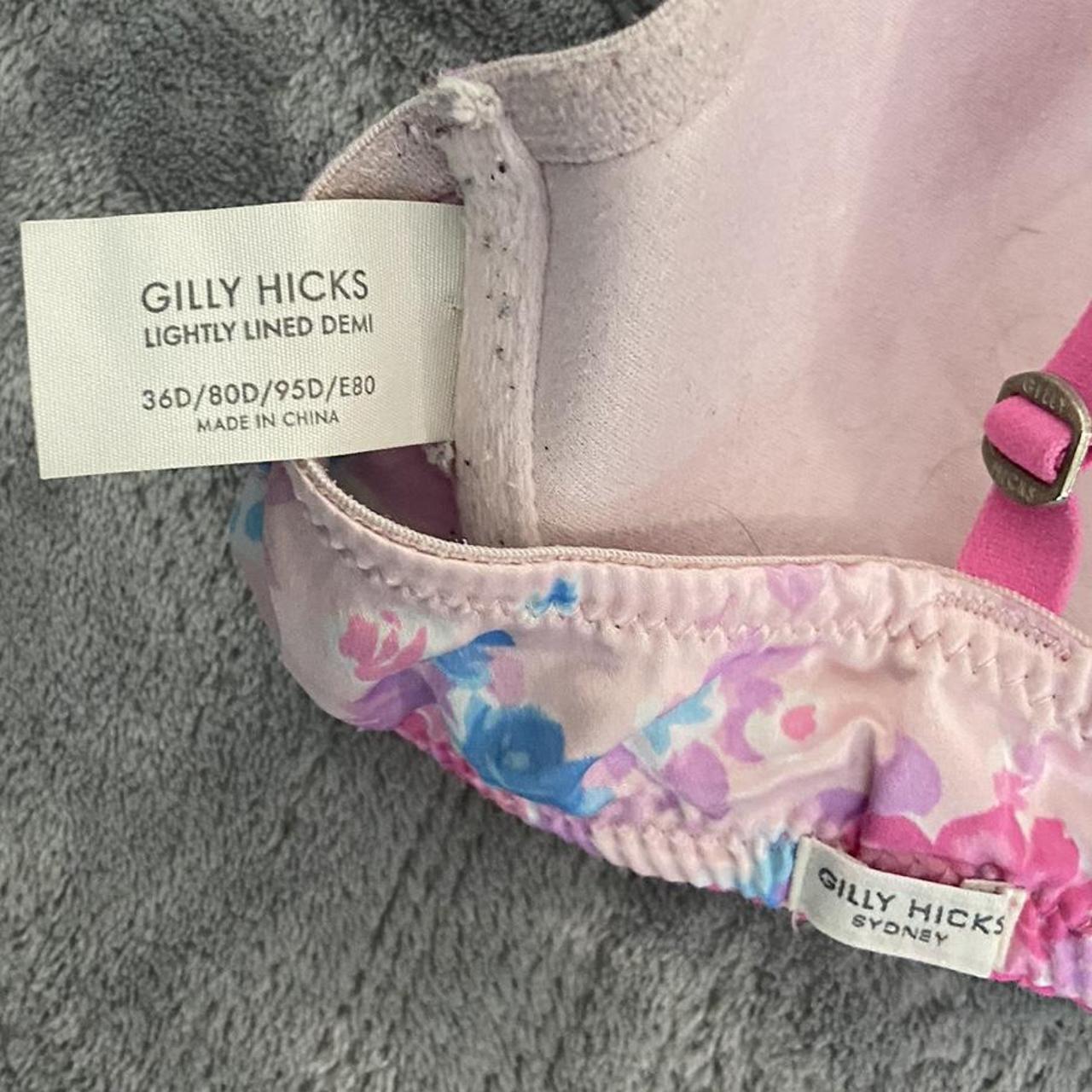 Bundle of Gilly Hicks Bras Pink floral & dot design... - Depop