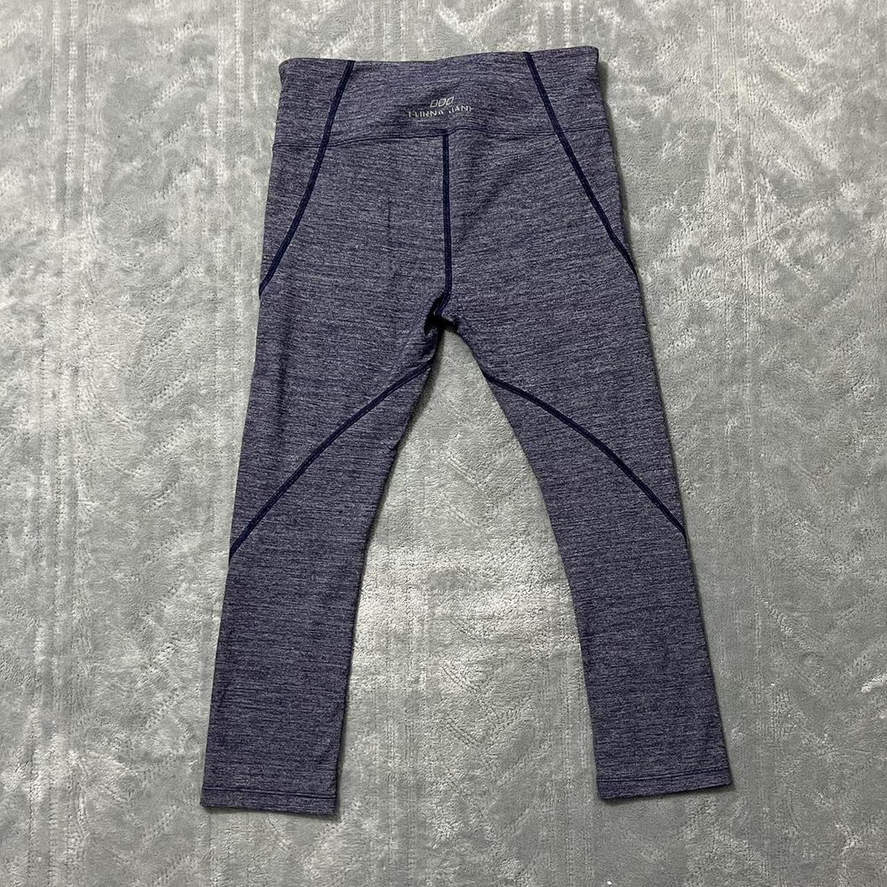Lorna Jane Women's Blue and Navy Leggings Depop