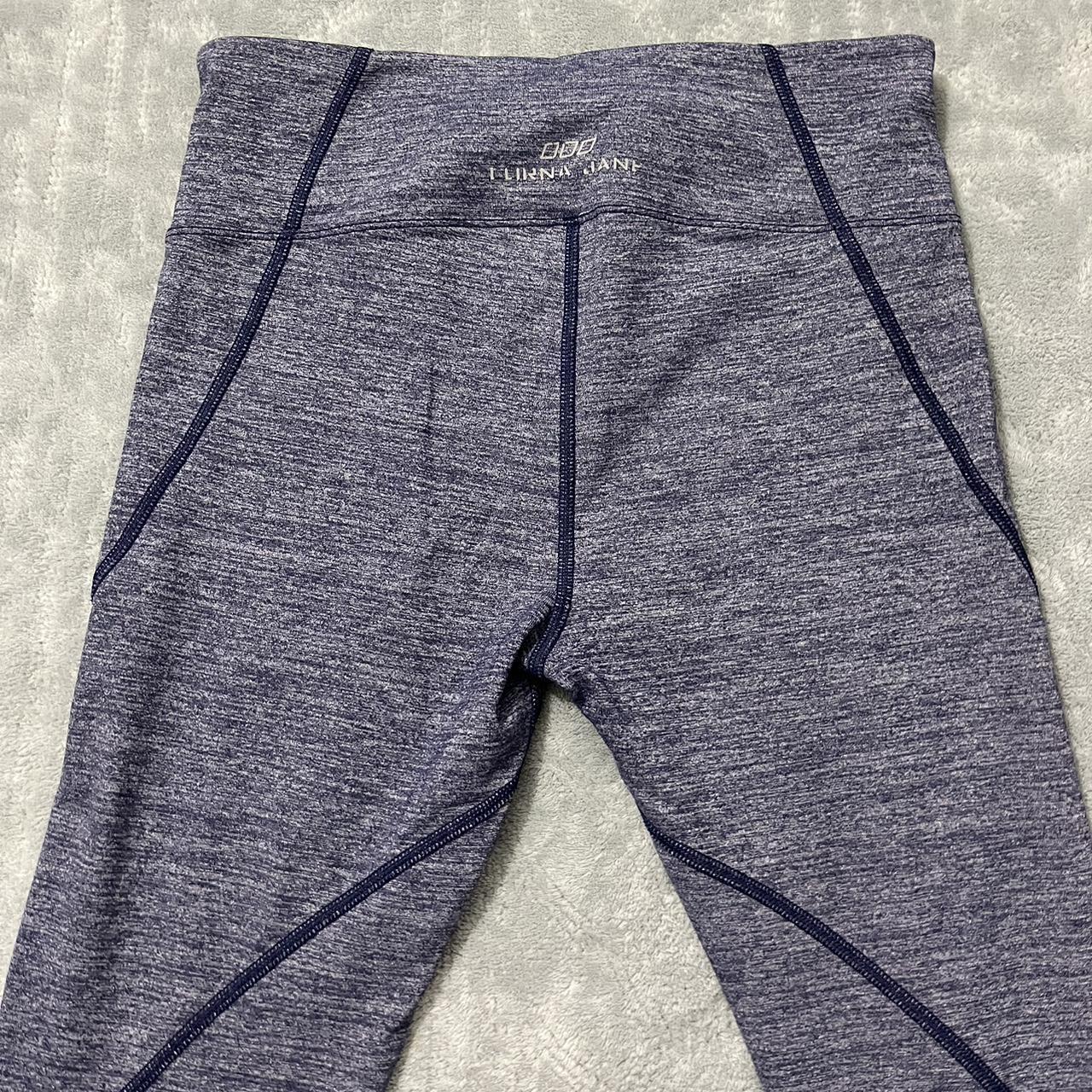 Lorna Jane Women's Blue and Navy Leggings Depop