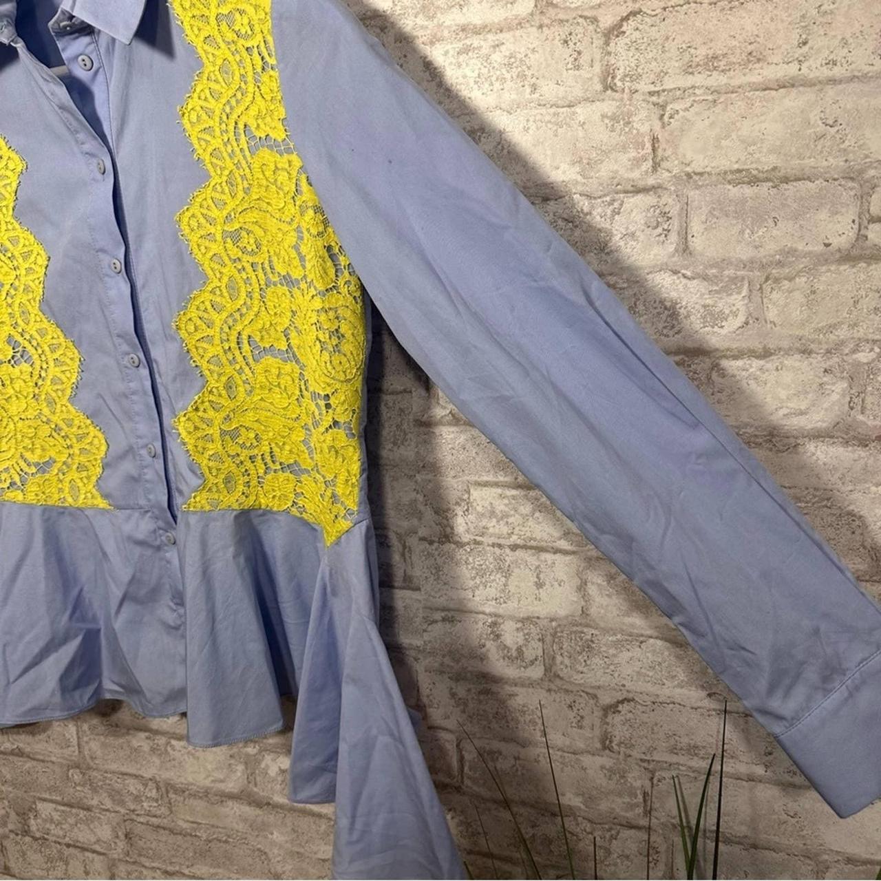 Preen Women's Blue and Yellow Blouse (2)