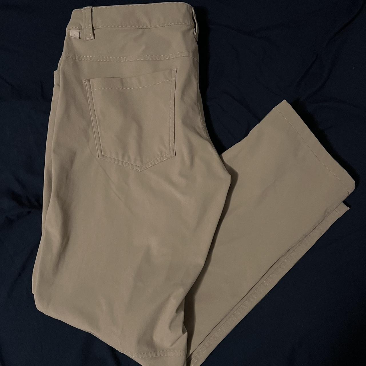 Lululemon Men's Khaki Trousers Depop