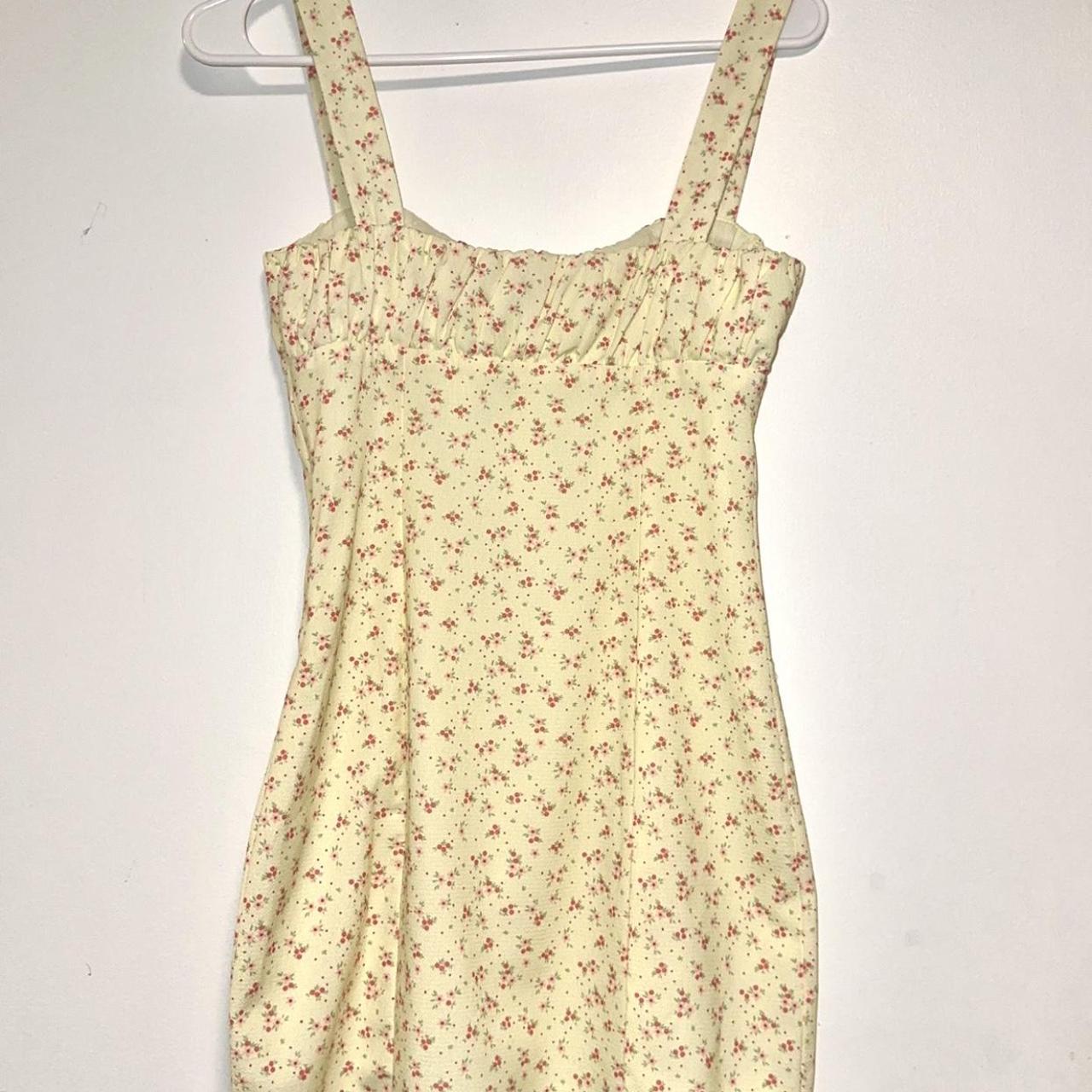 Princess Polly Women's Yellow and Red Dress | Depop