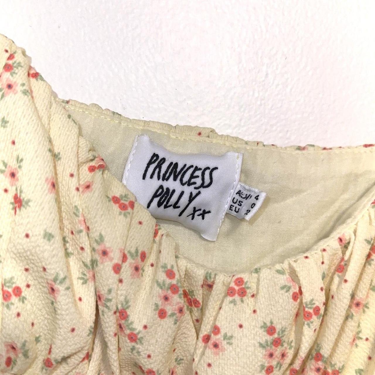 Princess Polly Women's Yellow and Red Dress Depop