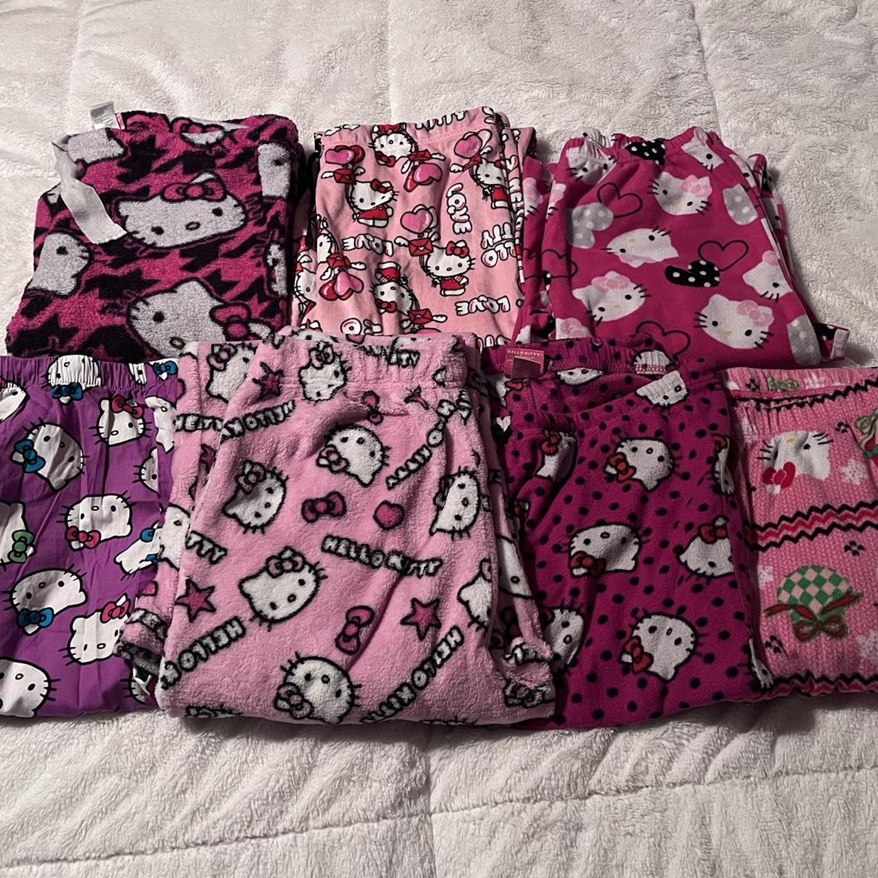 my hello kitty pj collection 😏 im down to trade for... - Depop