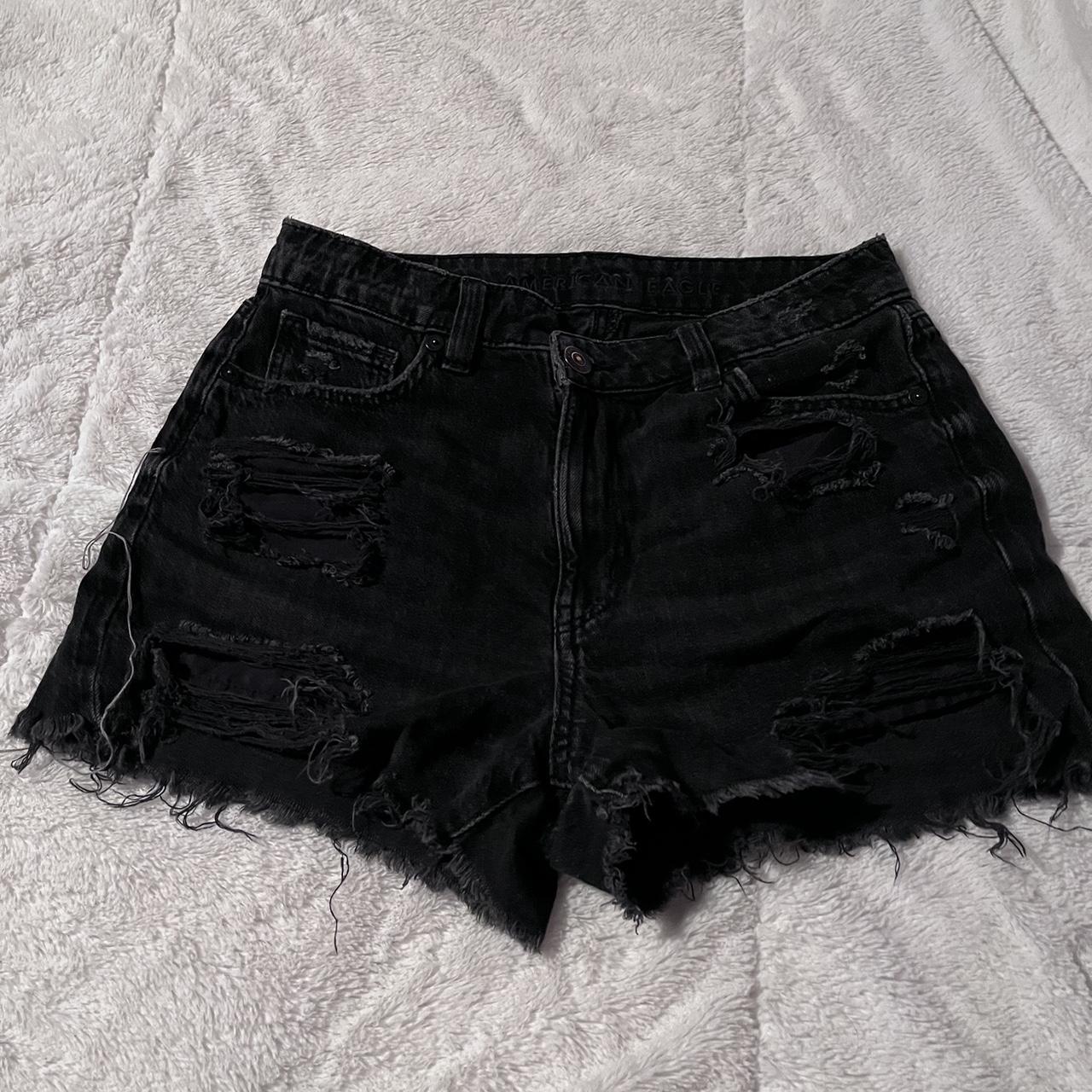 American Eagle Outfitters Women's Black Shorts | Depop