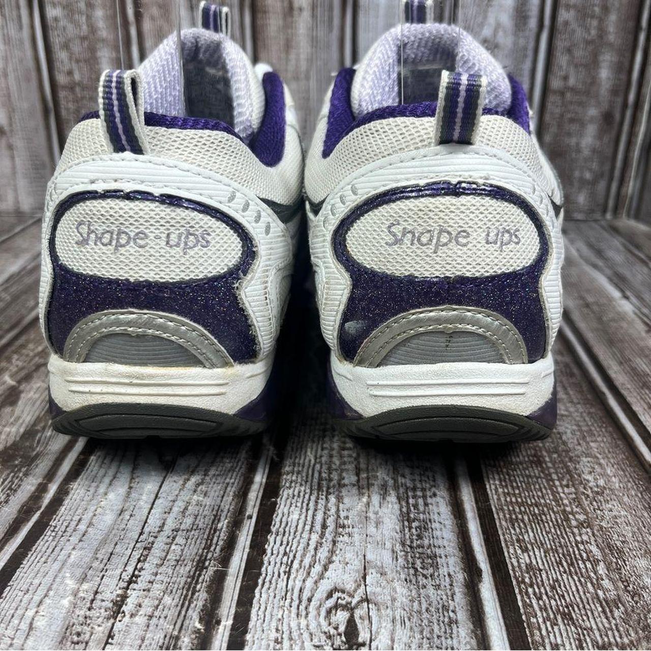 Skechers Shape Ups White & purple & light purple... - Depop