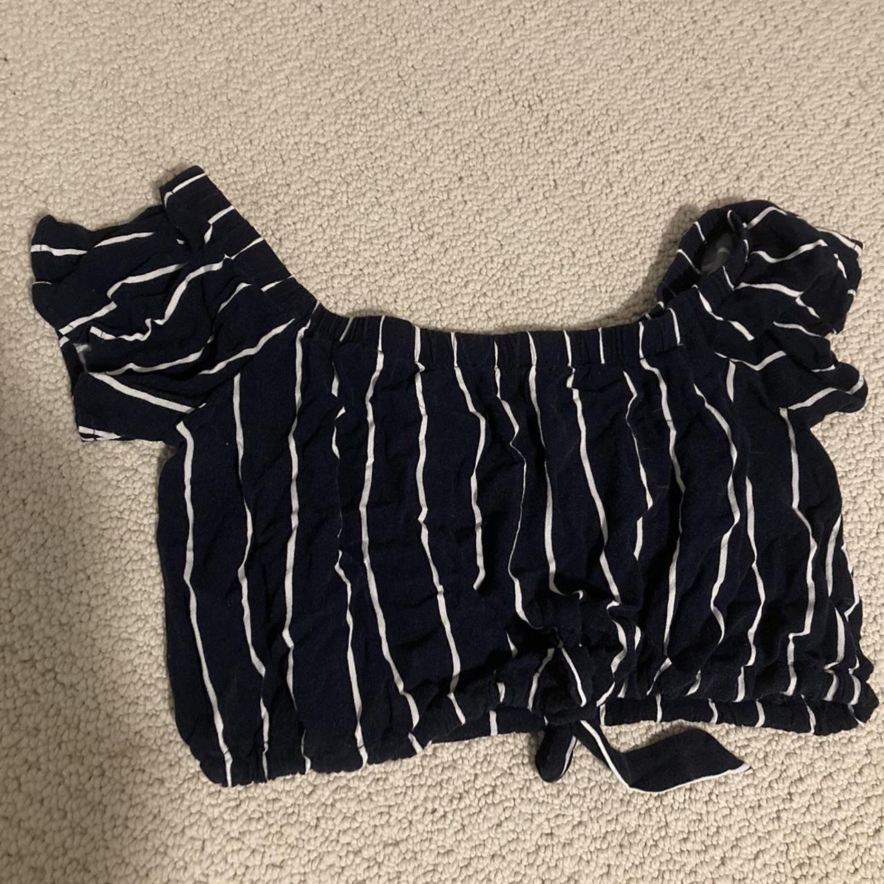 Vintage striped crop top. I love this for the... - Depop