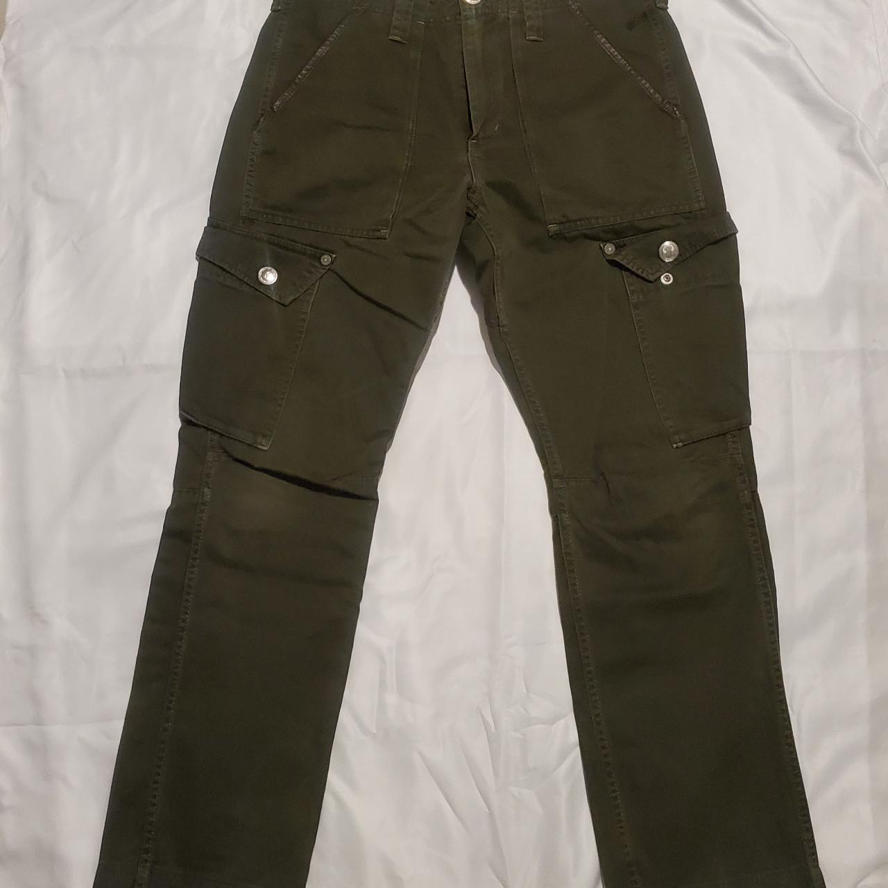 Edwin Vintage Cargo Pants with Leather Trimmed... - Depop