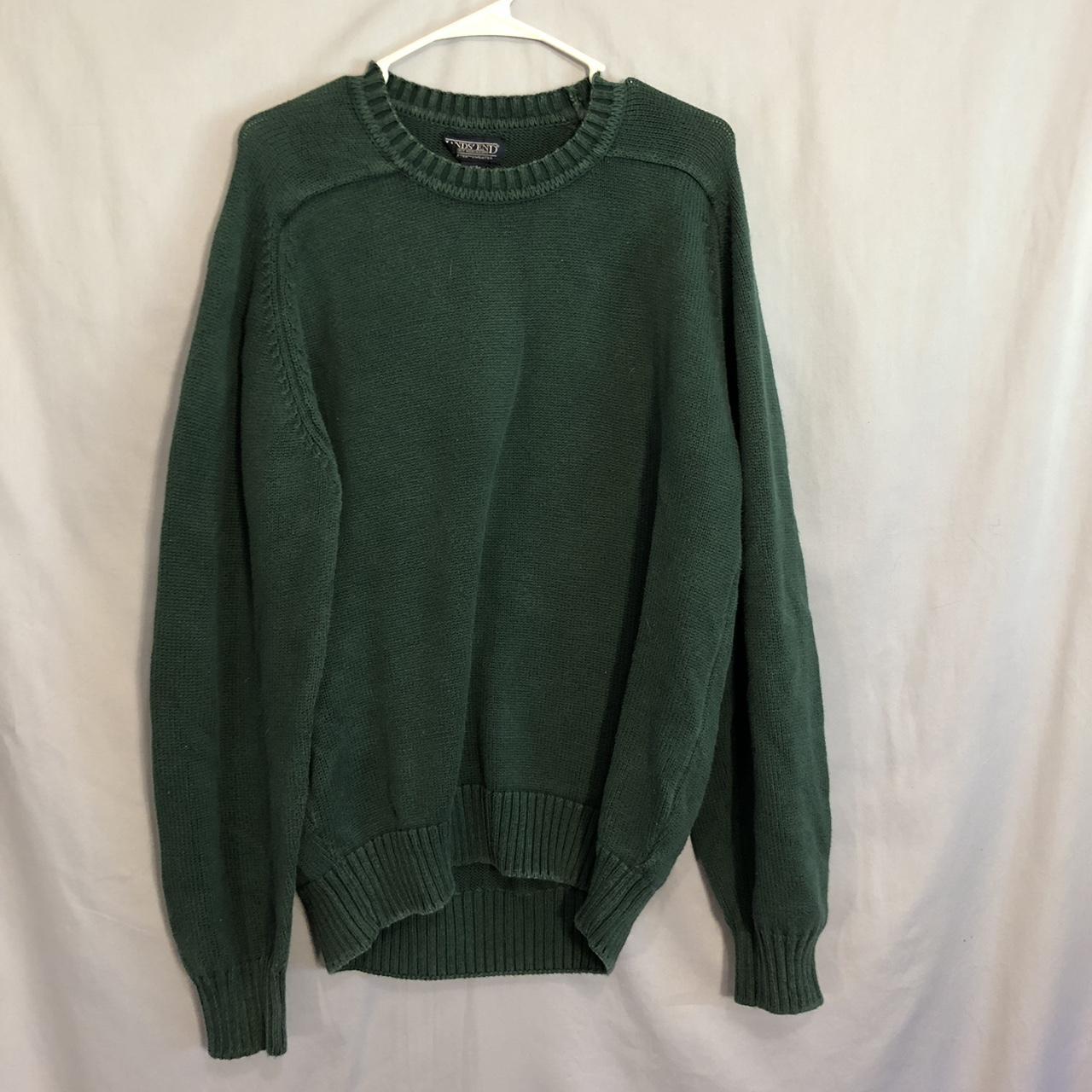 Lands' End Men's Green Jumper Depop