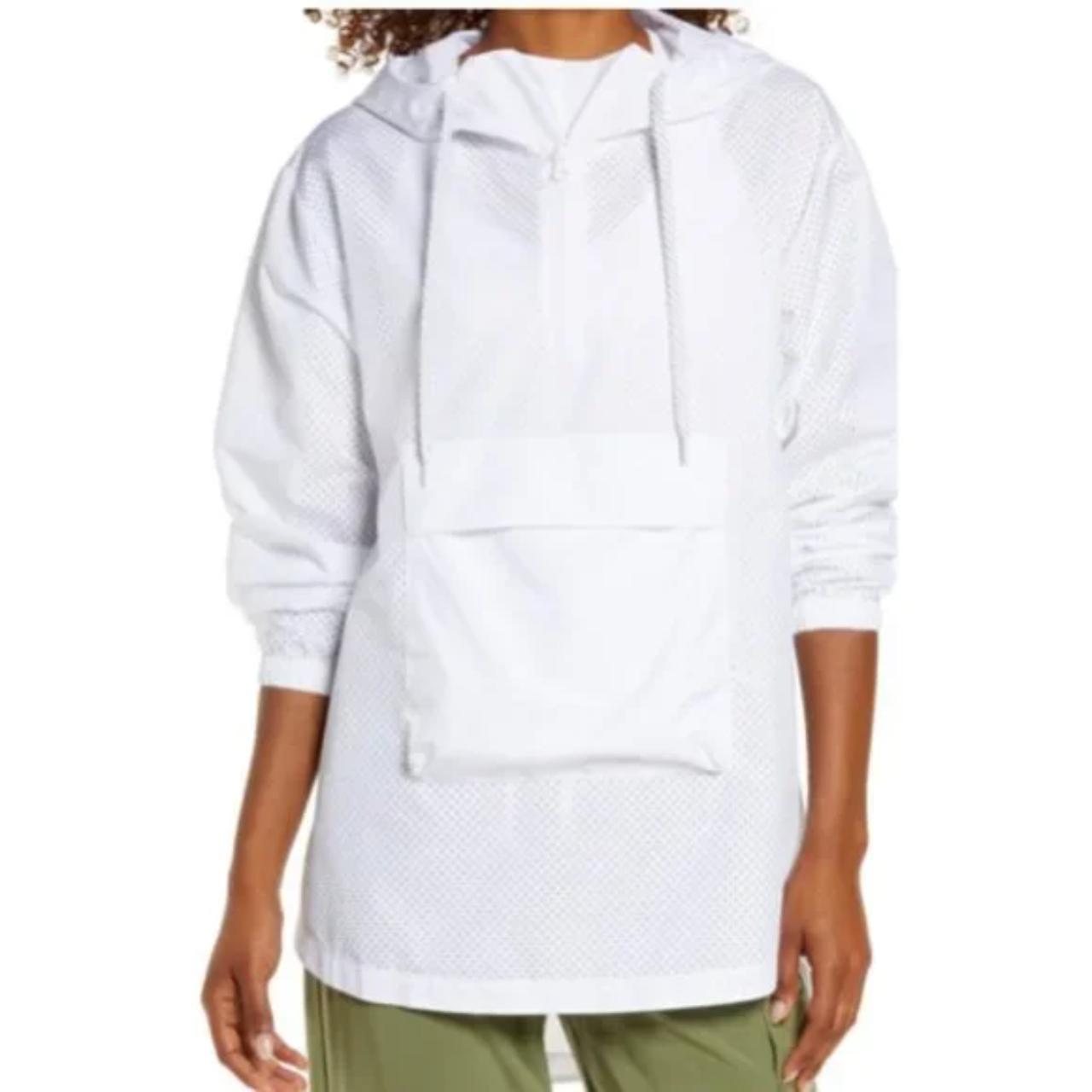 New Zella Hoodie Windbreaker Jacket White Size - Depop