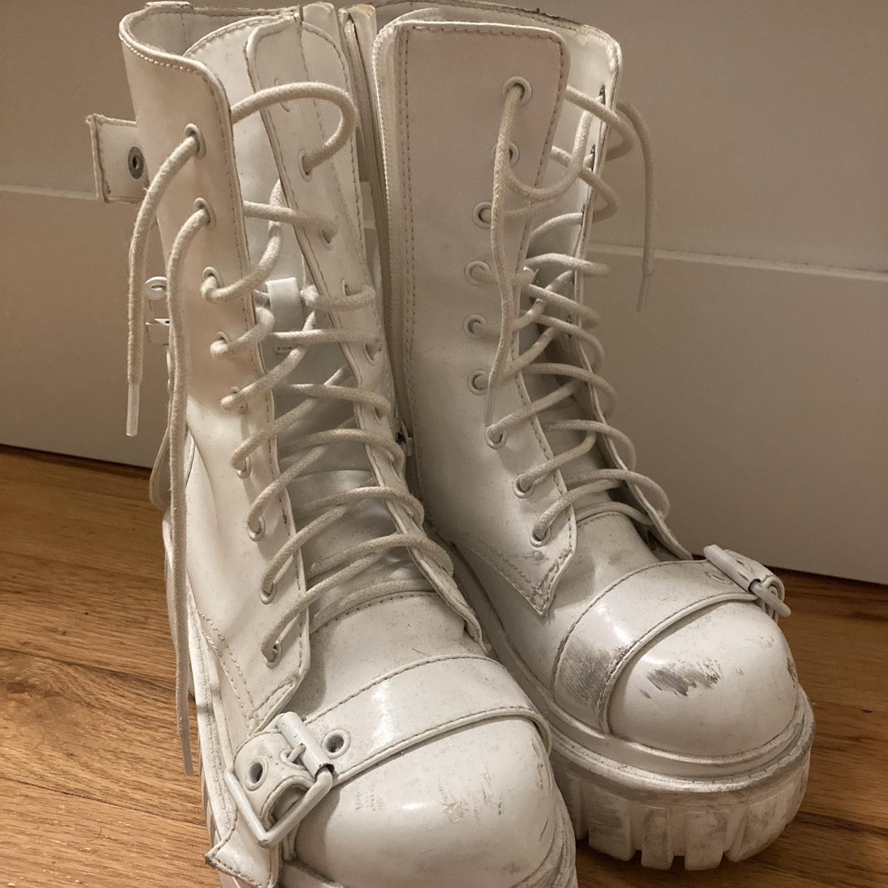 white platform boots dolls kill