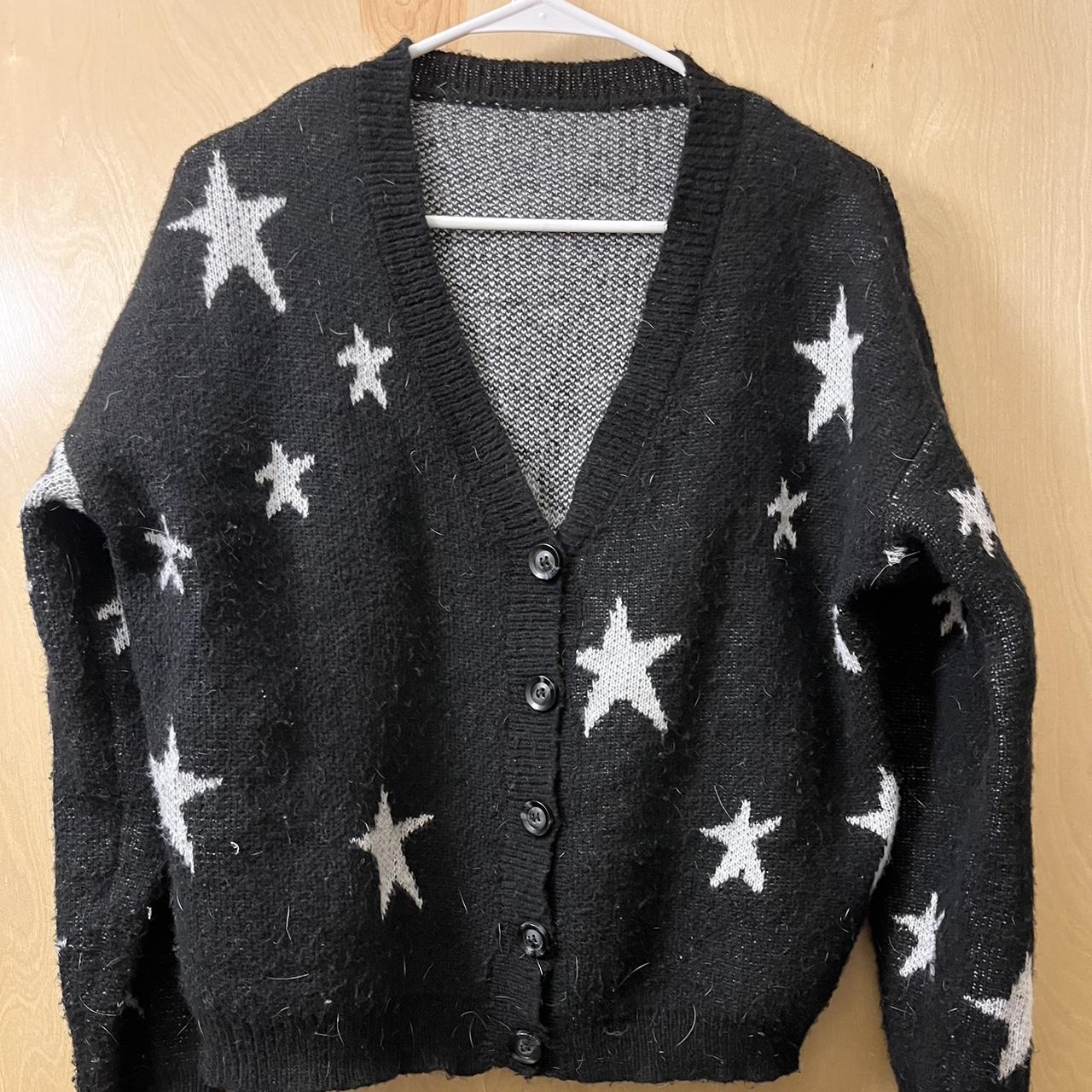 Women S Black And White Cardigan Depop