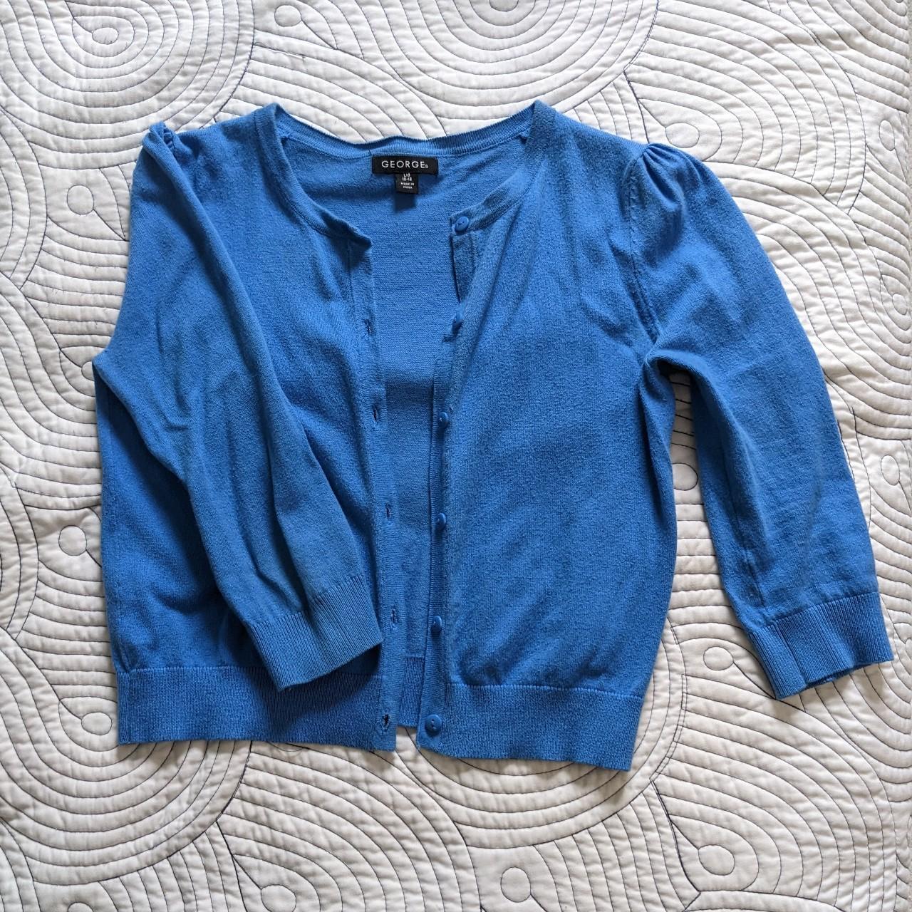 Women's Blue Cardigan Depop