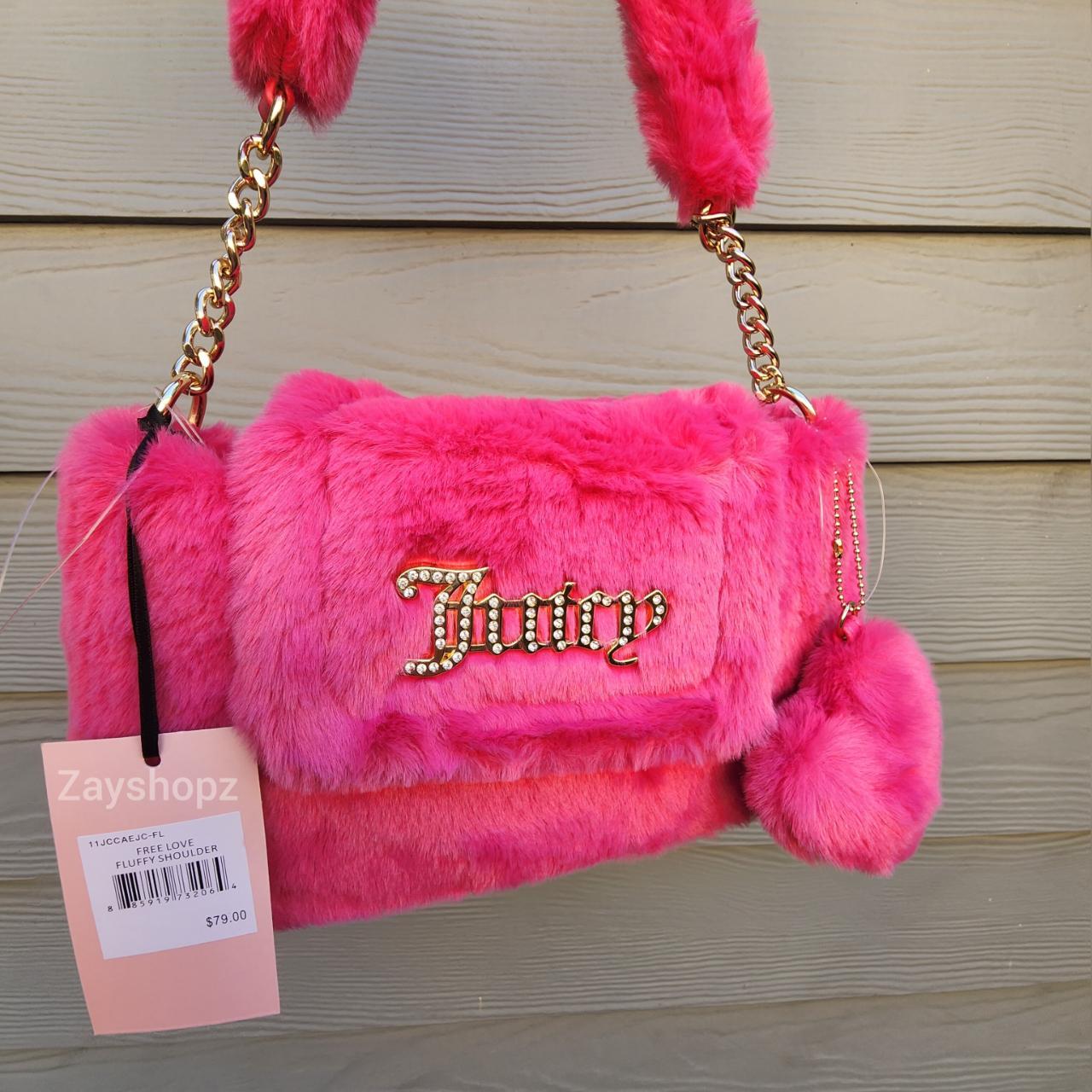 Juicy Couture Fluffy Pink Shoulder Bag Comes with... - Depop