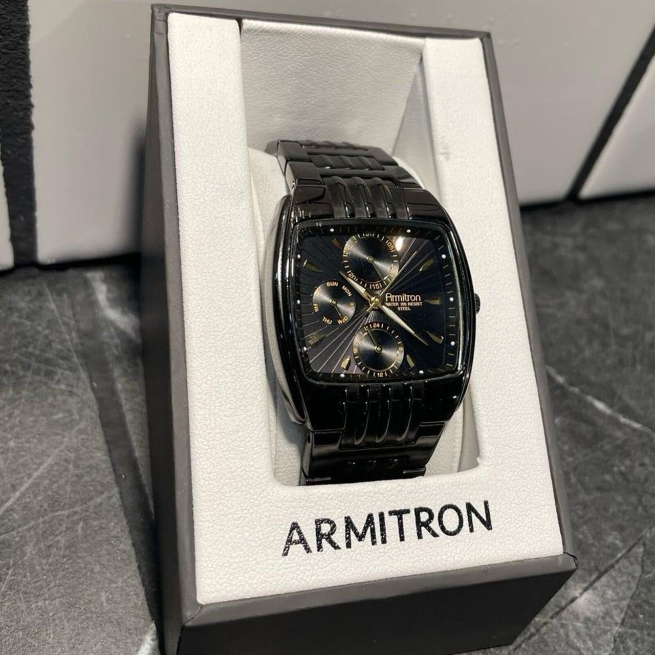 Armitron men's black on sale watch