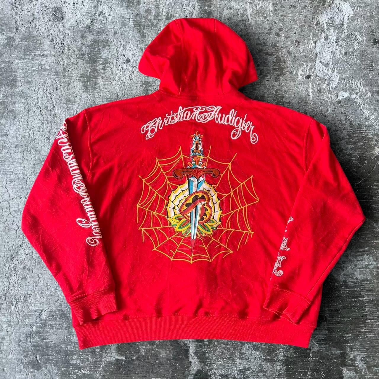 Christian Audigier Zip Up Hoodie Size XL (fits | Depop Christian Audigier Zip Up Hoodie Size XL (fits | Depop