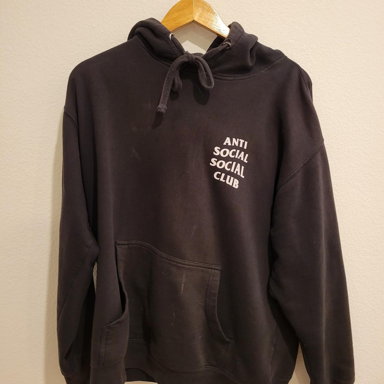 BLACK ANTI SOCIAL SOCIAL CLUB HOODIE CIRCA 2016 SIZE... | Depop 