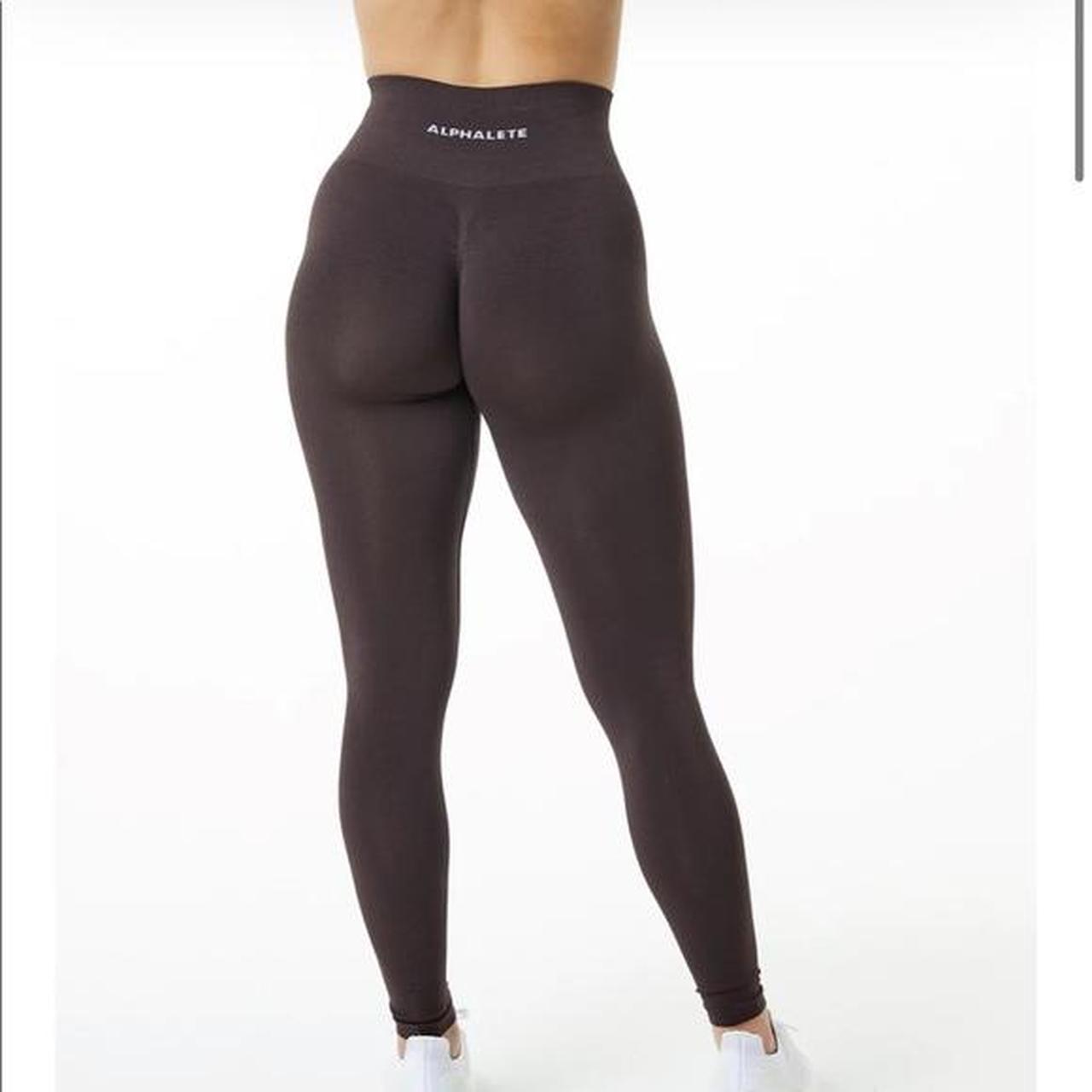 Alphalete legging in color chocolate. Worn once.... Depop