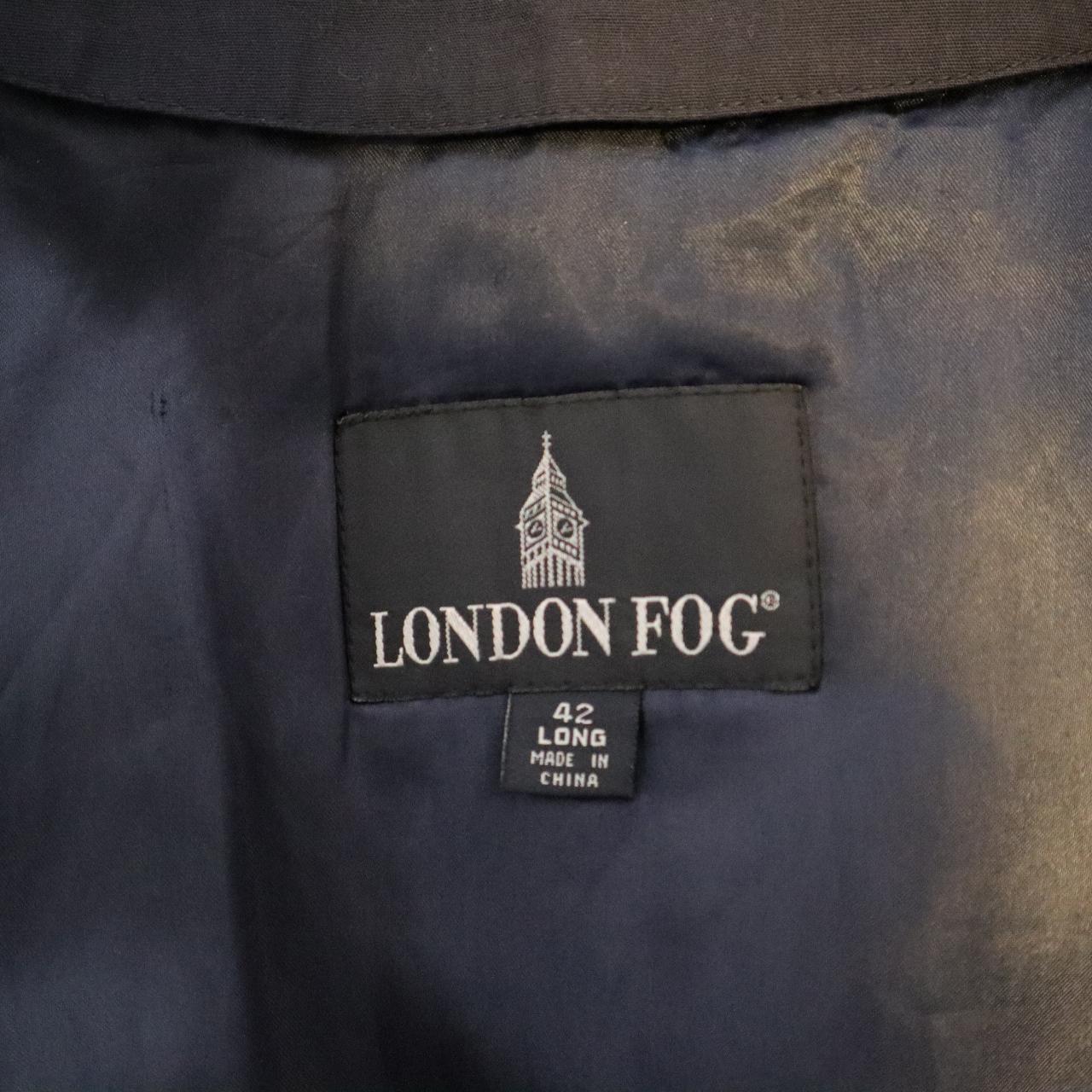 VINTAGE X LONDON FOG Navy Overcoat Dress Coat 42 Long - Depop