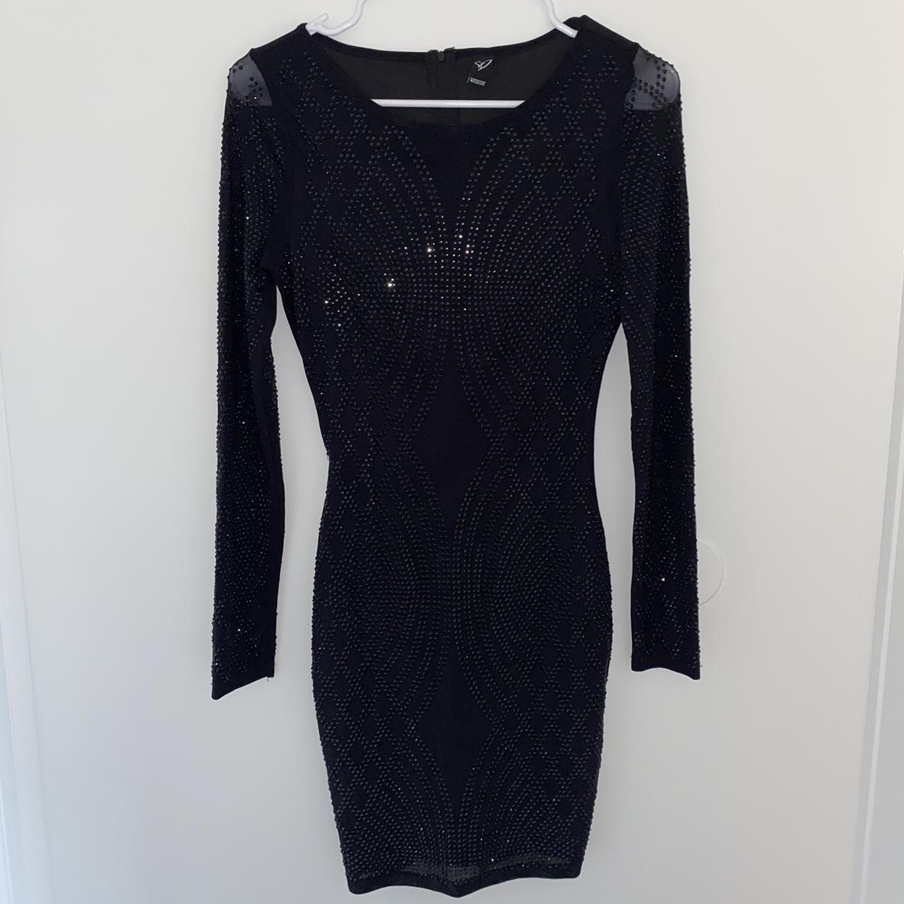 Black long hotsell sleeve dress windsor