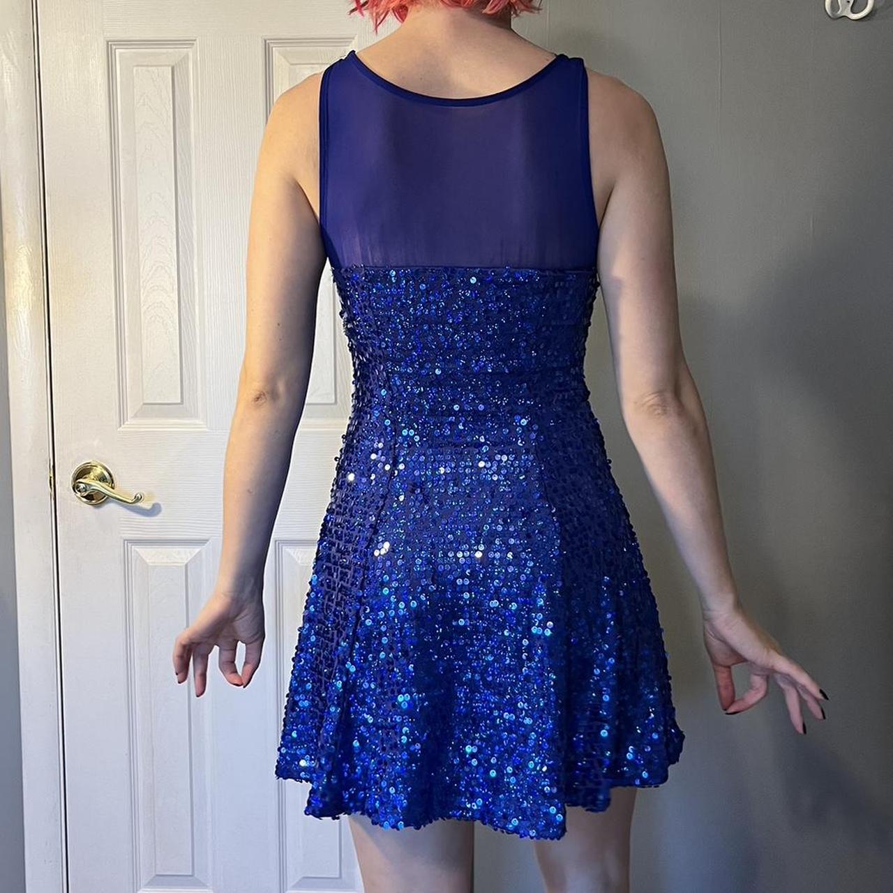 Charlotte russe shop blue sequin dress