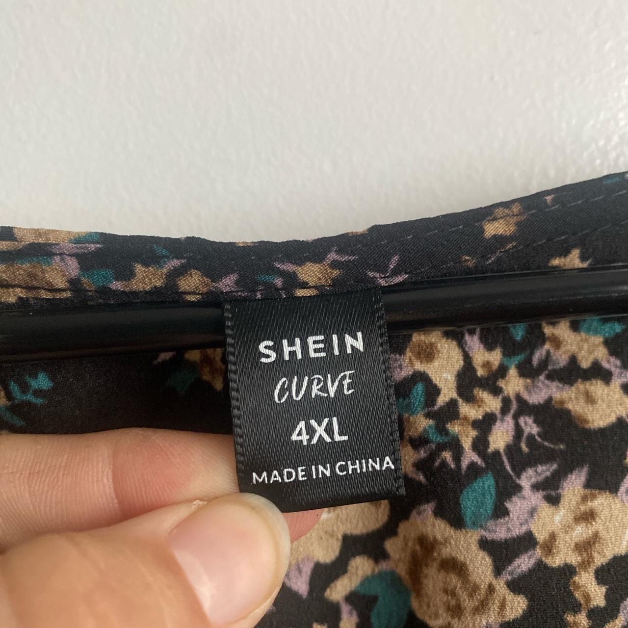 Brand: Shein Curve. flowy summer black floral dress. - Depop