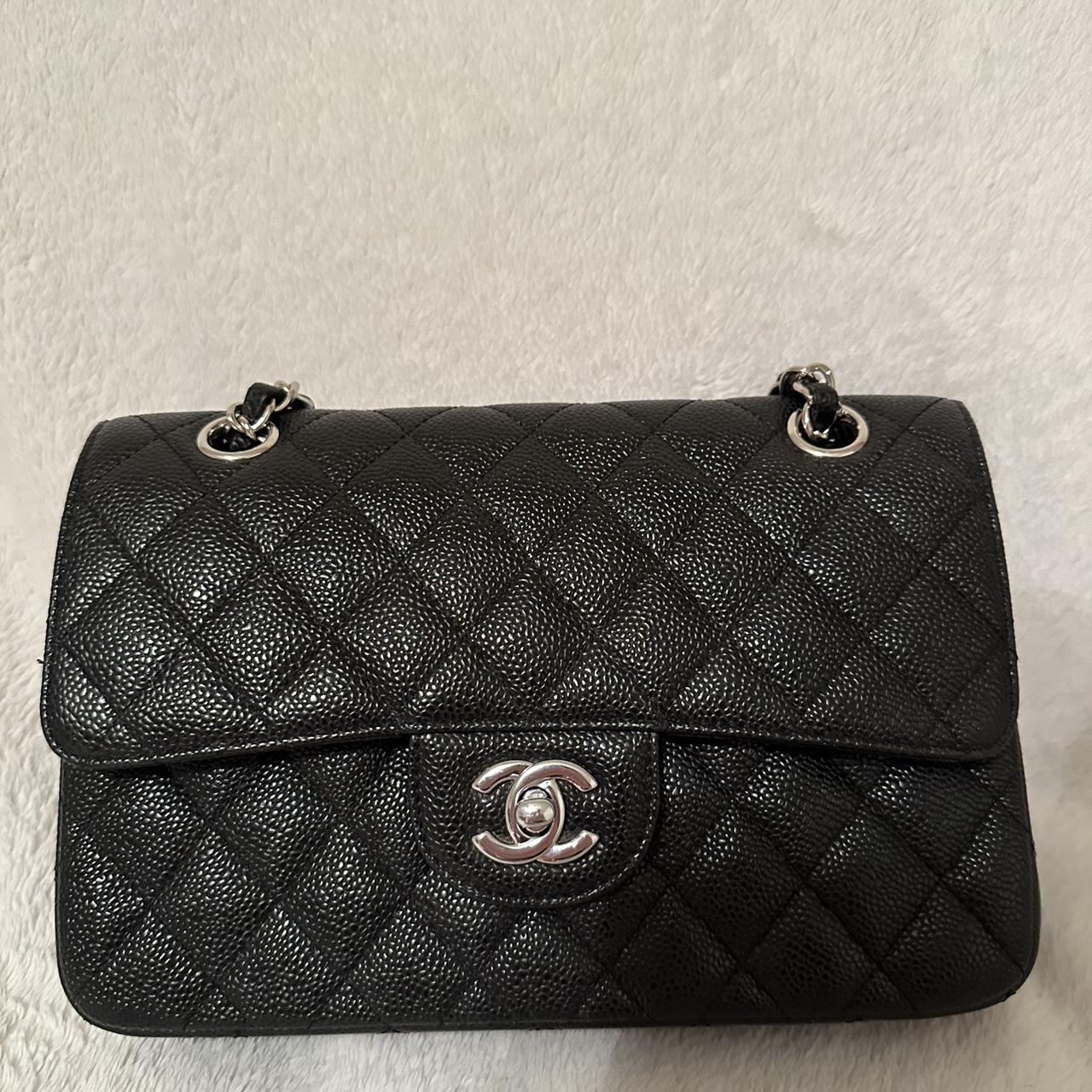 Chanel classic double flap caviar bag. Caviar... - Depop