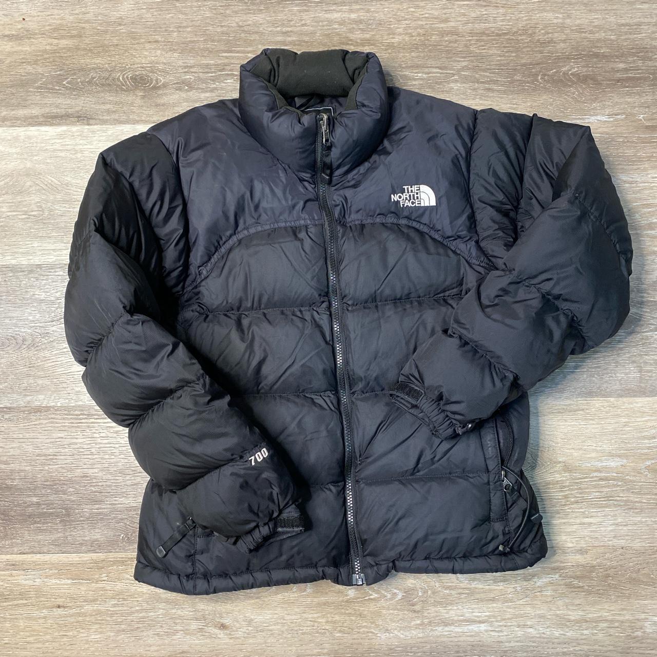 The North Face 700 puffer women’s small black zip up... - Depop