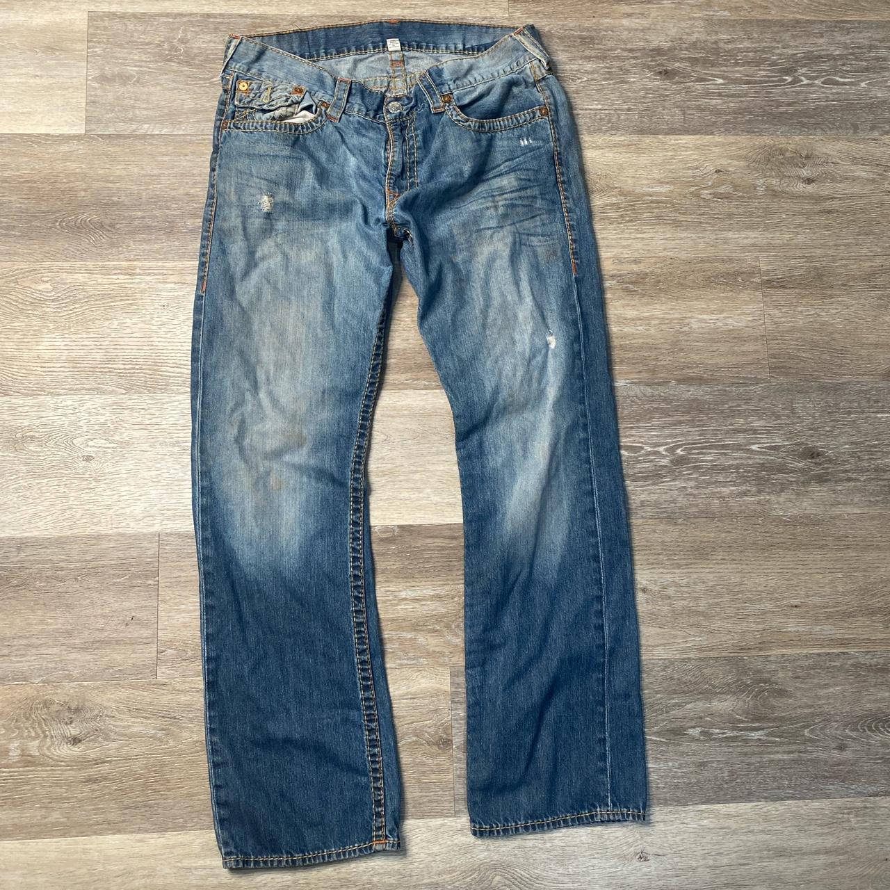 Y2K early 2000s True Religion mens size 36 blue... - Depop