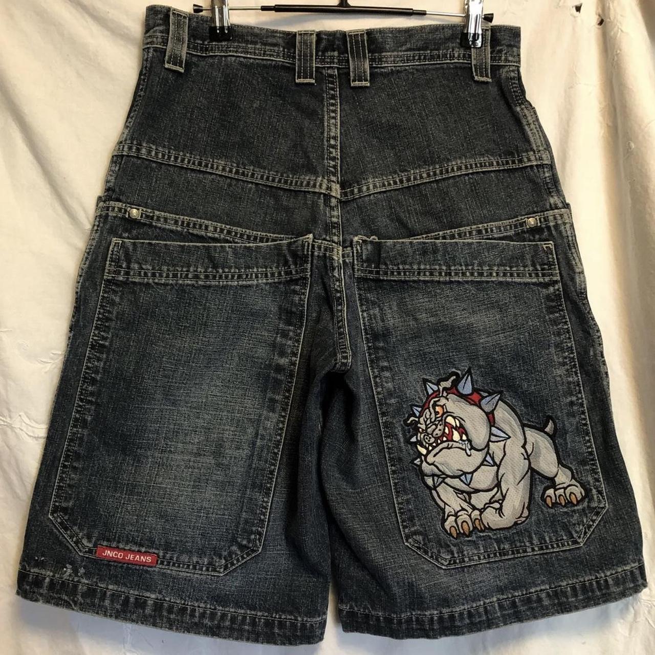 JNCO Men's Blue and Navy Shorts | Depop