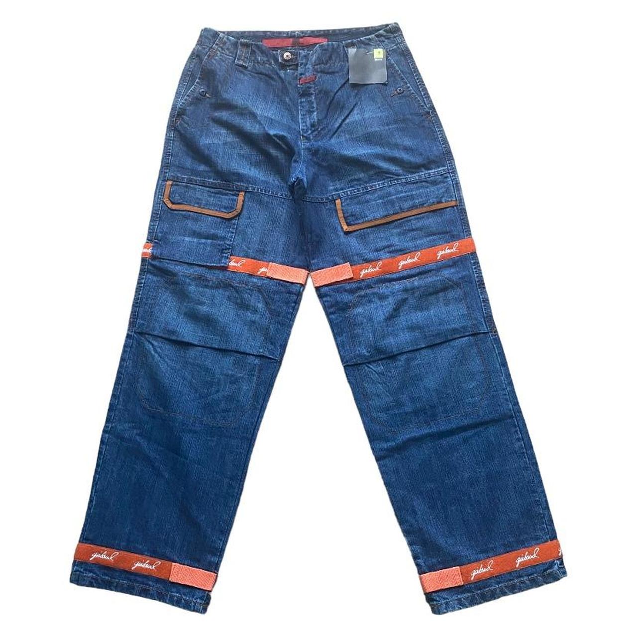 BAGGY GIRBAUD MFG JEANS, Size 36x33, measurements,