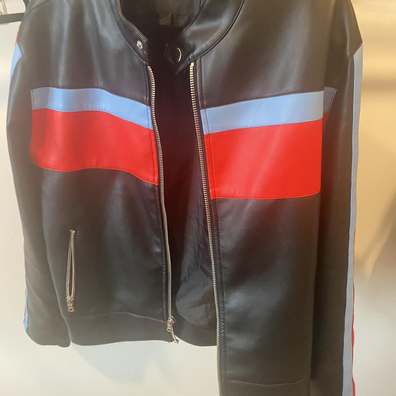 Louis Vuitton Leather Damier Jacket. Seen on Rapper - Depop