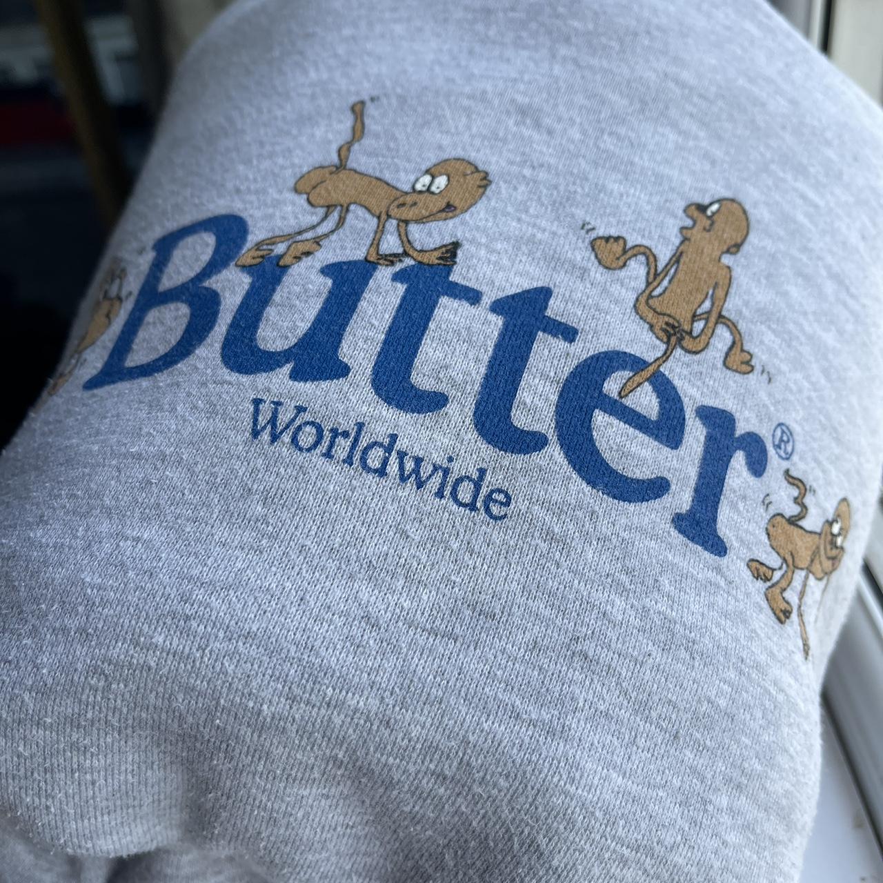 BUTTER GOODS MONKEY HOODIE SIZE MEDIUM GREY LIKE... Depop