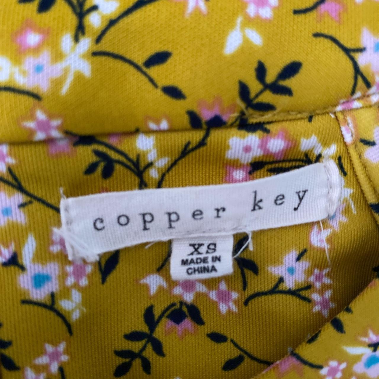 Copper Key Women's Yellow Dress Depop