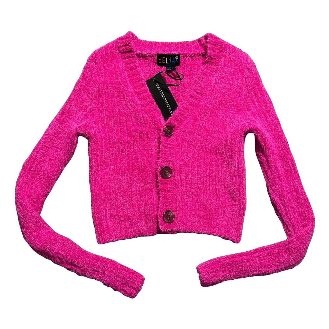 Delias Cropped Fuzzy Cardigan Brand New With Tags Depop 2085