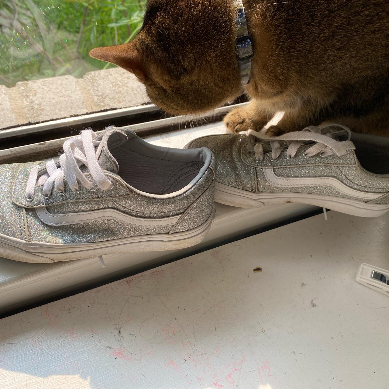 Silver store vans sneakers