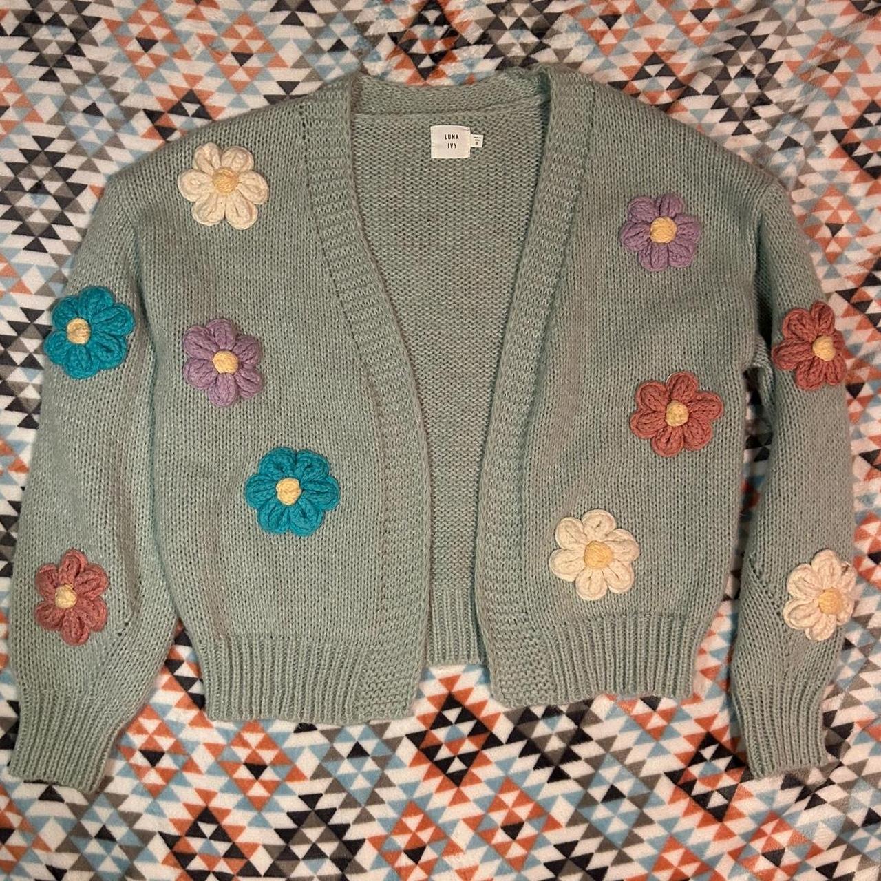 Women's Cardigan - Multi/Green - S – Luna Ivy min… - image 1