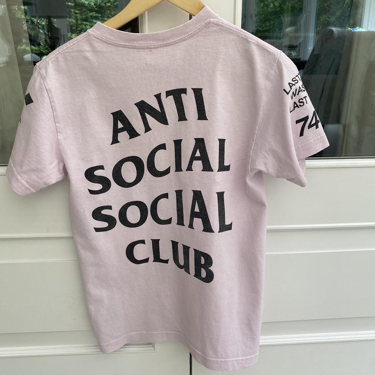 pink anti social social club t shirt