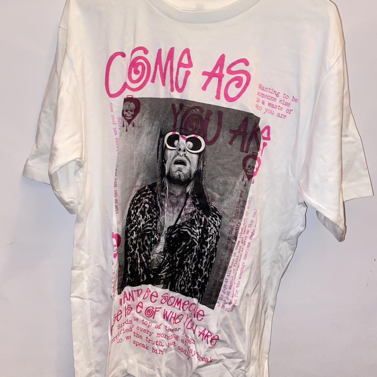 Vintage Nirvana Kurt Cobain Double selling Sided T-Shirt Size Small