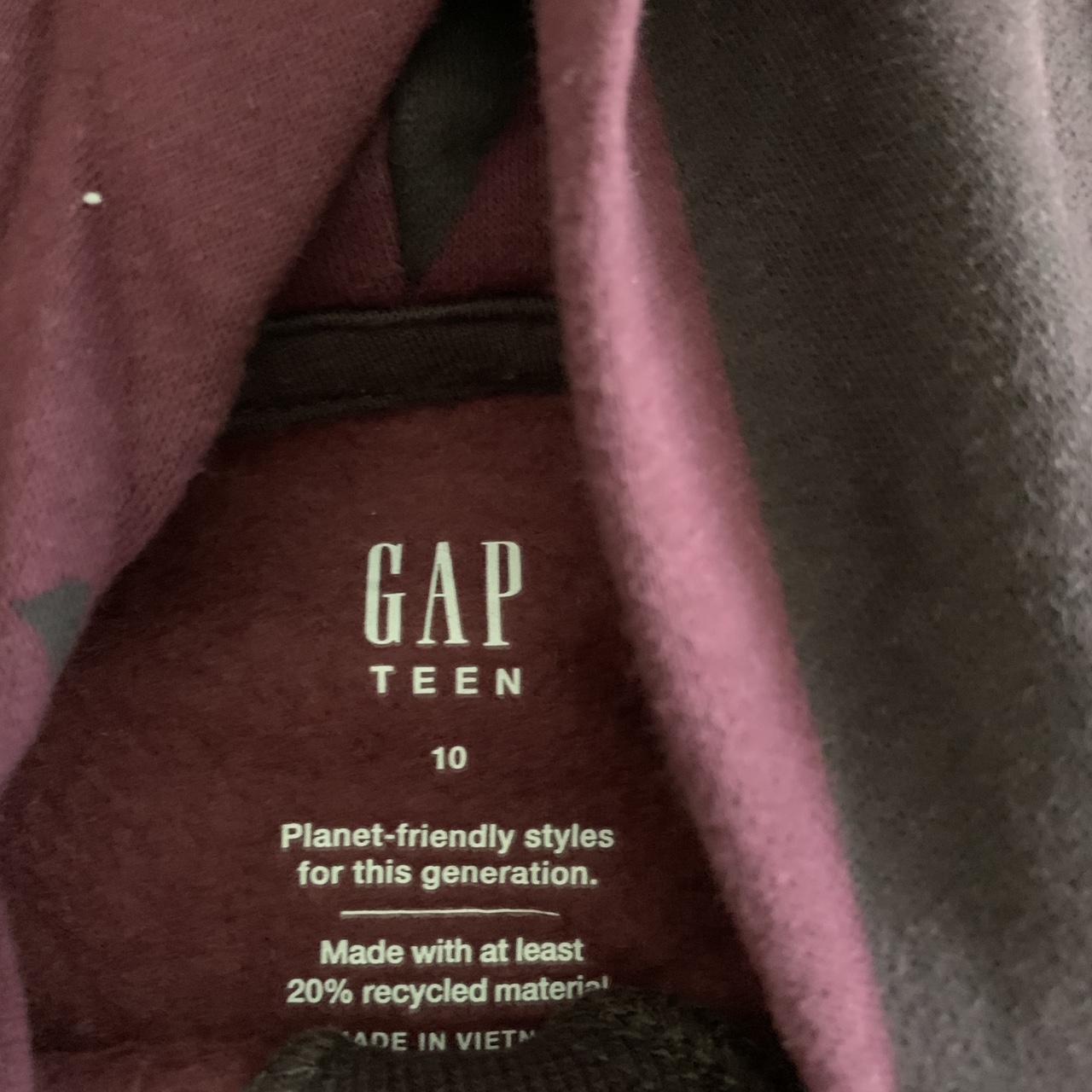 Brown and Burgundy Gap Hoodie TAKING REASONABLE... Depop