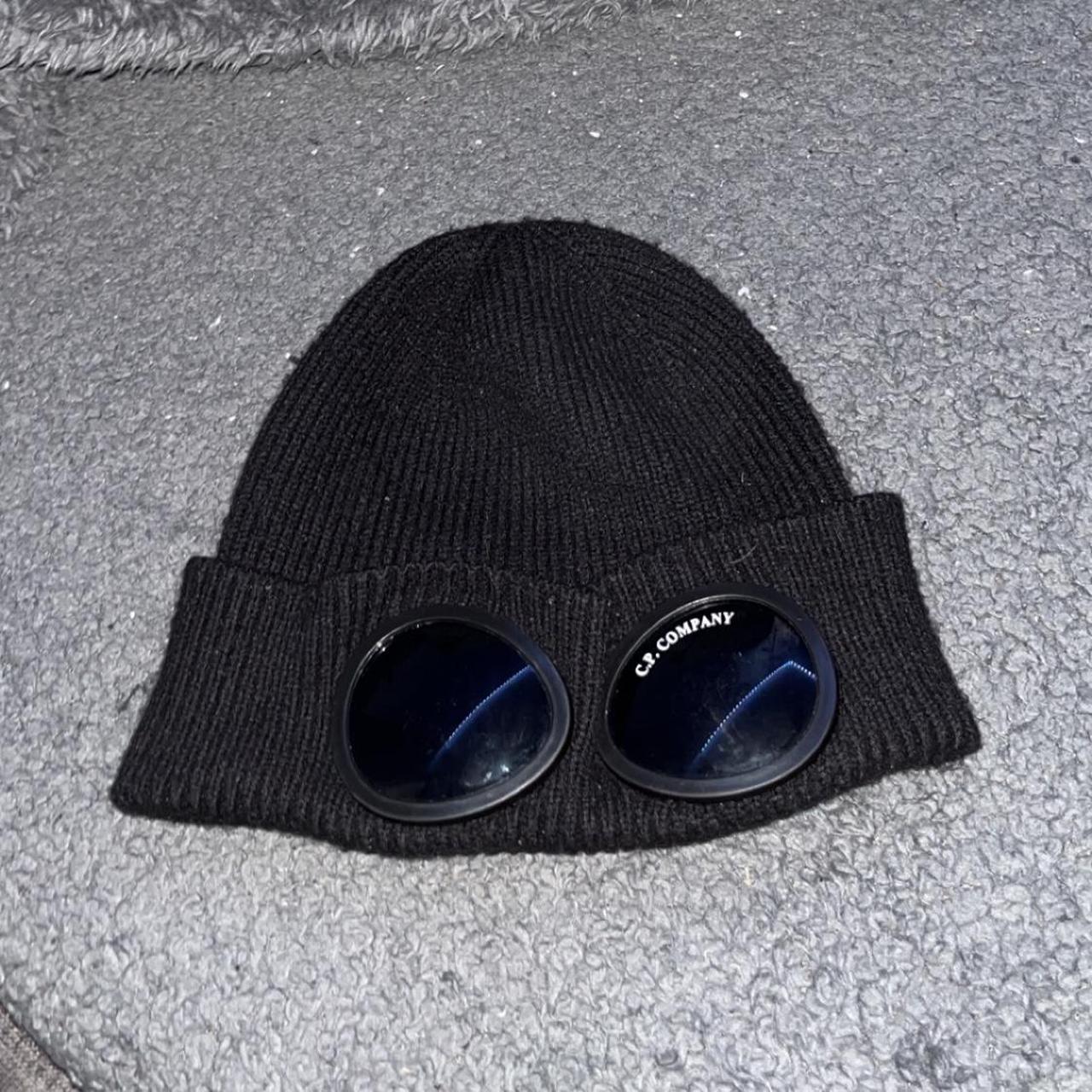 帽子 CP COMPANY Goggle Beanie black Cp Company Goggle Wool Beanie Hat Black Authentic New