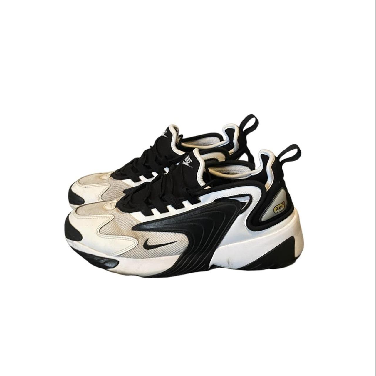 nike white and black zoom 2k trainers