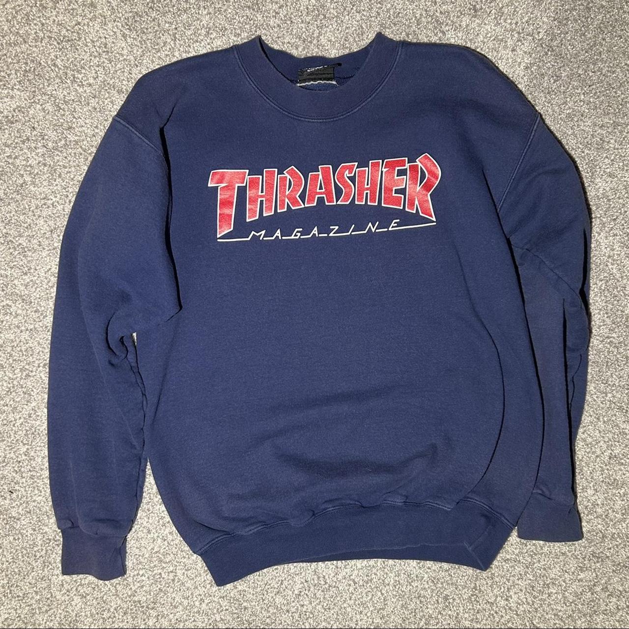 Thrasher red and navy blue crewneck. Tags missing