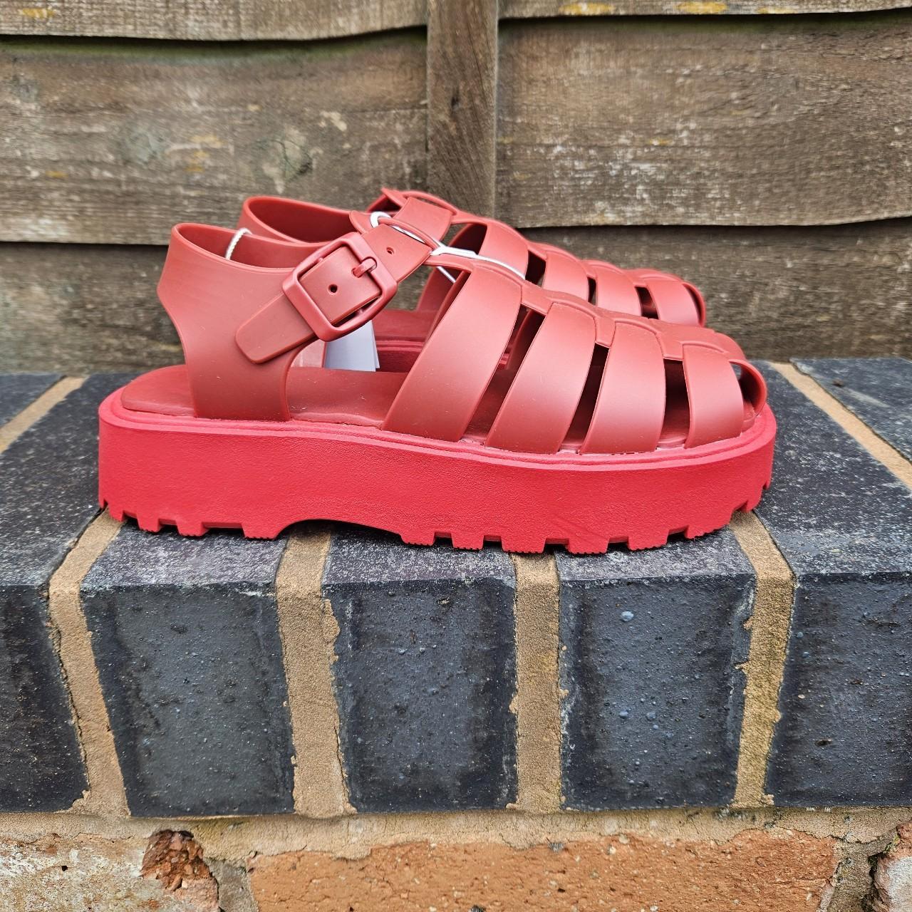 Zara Chunky Monochrome Cage Sandals Monochrome - Depop