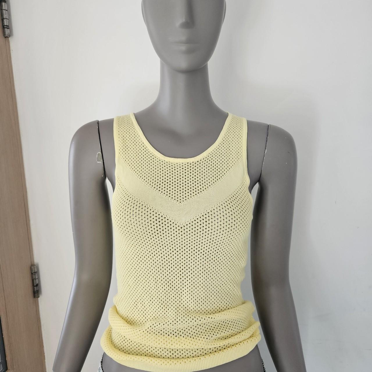 ZARA PERFORATED KNIT TOP Knit sleeveless top with a | Depop