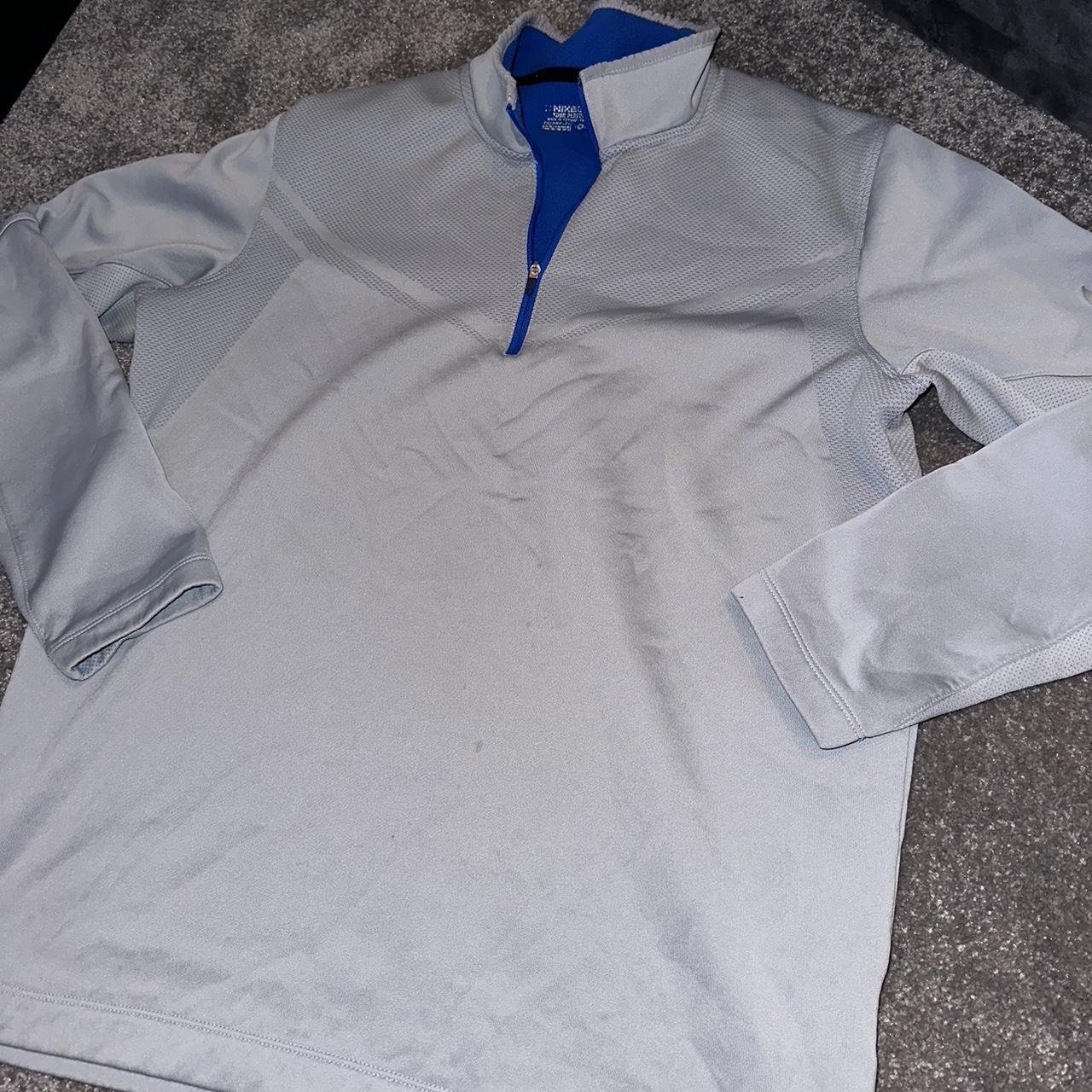 mens nike half zip grey
