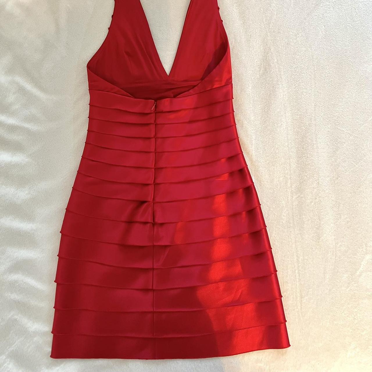 Red Halter Mini Dress Y2k Size Xs - Depop