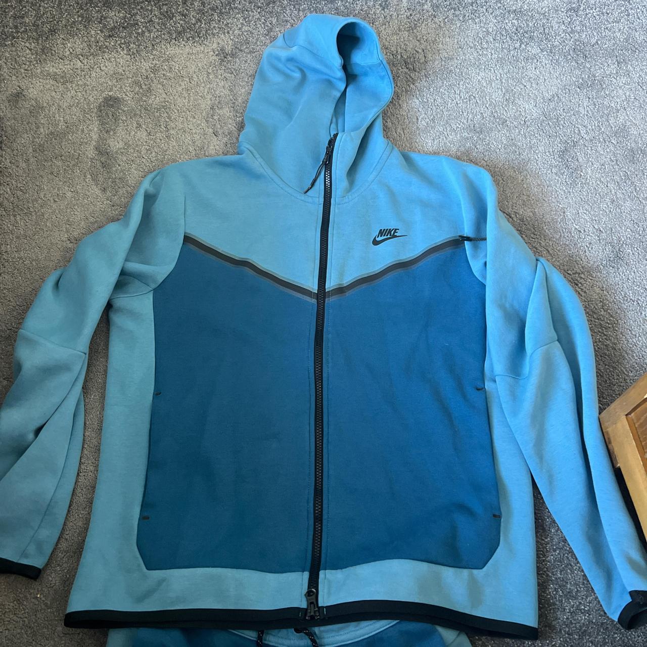 mens nike tech fleece tracksuit blue